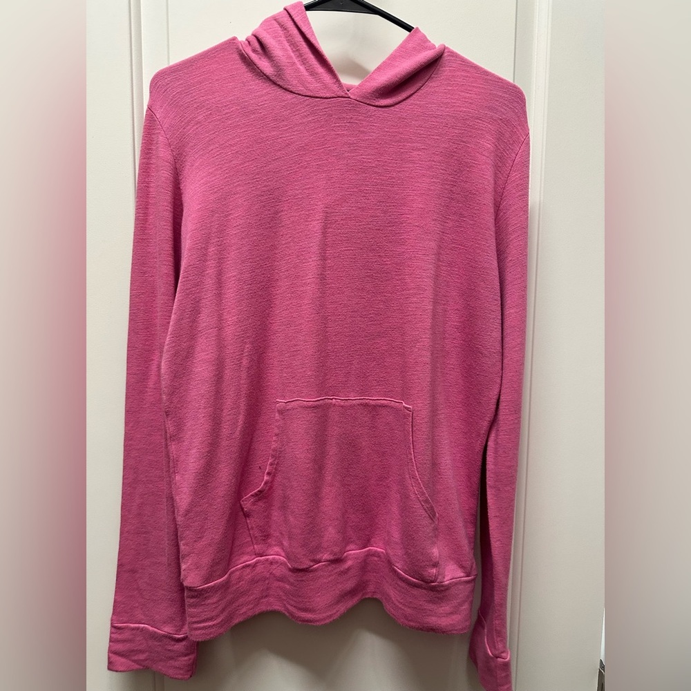 NWOT Monrow Luxury Pink Pullover Hoodie Sweatshirt Size Medium